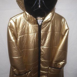 Gold Shimmer Hooded Jacket